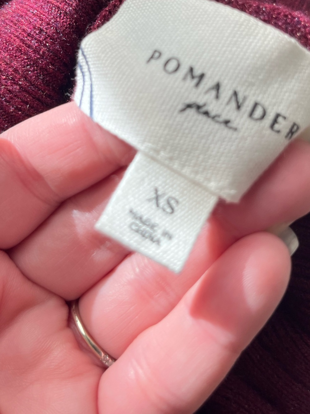 Pomander place Tuckernuck Xsmall cranberry Sweater Dress - Picture 5 of 5
